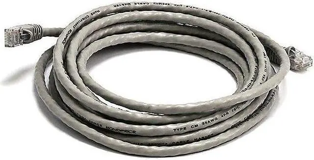 Alt view image 6 of 11 - Monoprice Cat5e Ethernet Patch Cable - 14 Feet - Gray | Network Internet Cord - RJ45, Stranded, 350Mhz, UTP, Pure Bare Copper Wire, 24AWG