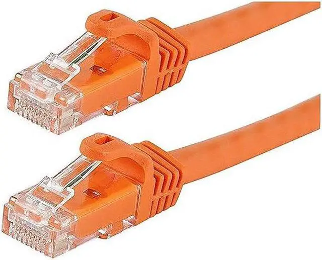 Alt view image 9 of 9 - Monoprice Cat6 Ethernet Patch Cable - 3 Feet - Orange | Network Internet Cord - RJ45, Stranded, 550Mhz, UTP, Pure Bare Copper Wire, 24AWG - Flexboot Series