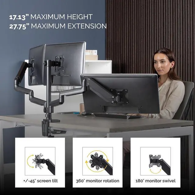 Alt view image 11 of 20 - Fellowes Platinum Mounting Arm 8042601