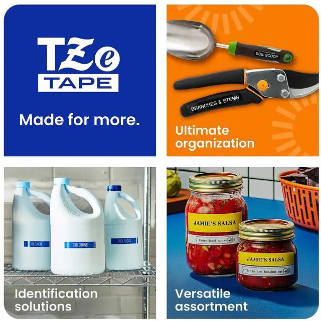 Alt view image 20 of 20 - Brother P-touch TZe TZE241 Label Tape - 45/64" Width x 26 1/5 ft Length - White