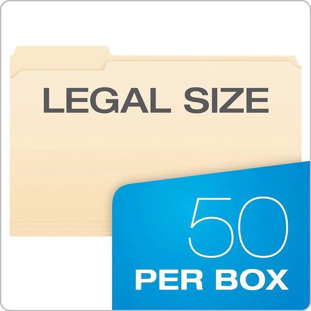 Alt view image 20 of 20 - Pendaflex Fastener Folders 1 Fasteners 1/3 Cut Tabs Legal Manila 50/Box FM310