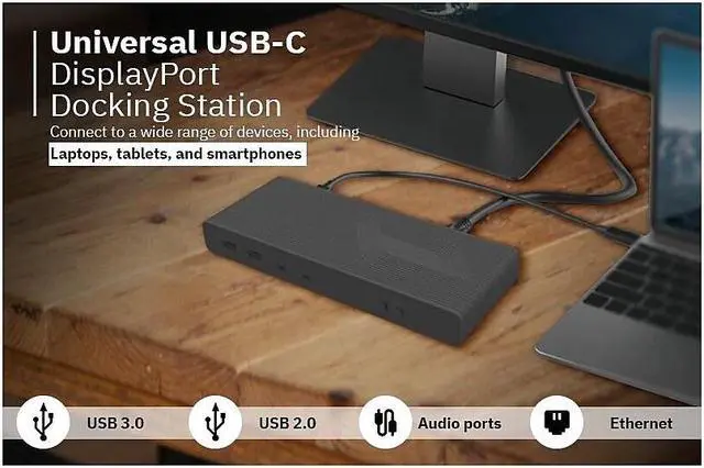 Alt view image 15 of 20 - CODi Dual USB-C 4K Universal Docking Station A01200