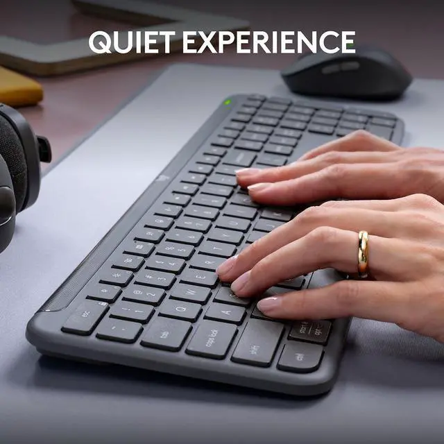 Alt view image 12 of 20 - Logitech MK955 Wireless Keyboard and Optical Mouse Combo Black (920-012425)