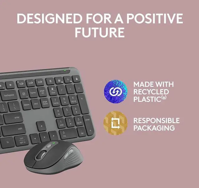 Alt view image 13 of 20 - Logitech MK955 Wireless Keyboard and Optical Mouse Combo Black (920-012425)