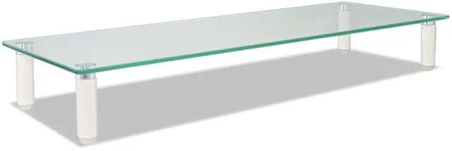 Alt view image 13 of 14 - Kantek Glass Monitor Riser White MS370