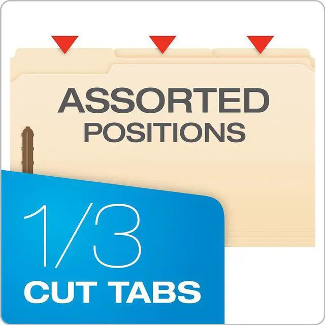 Alt view image 17 of 20 - Pendaflex Fastener Folders 2 Fasteners 1/3 Cut Tabs Legal Manila 50/Box FM313