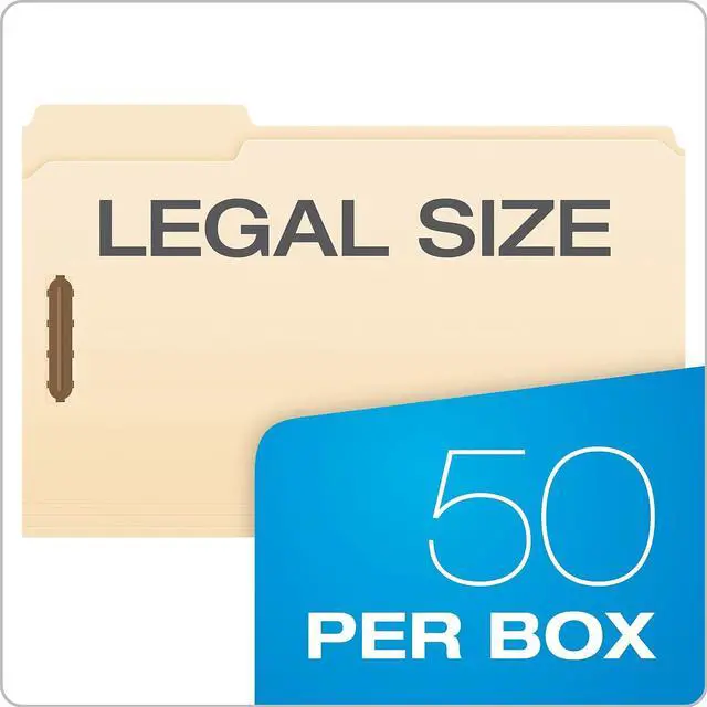 Alt view image 20 of 20 - Pendaflex Fastener Folders 2 Fasteners 1/3 Cut Tabs Legal Manila 50/Box FM313