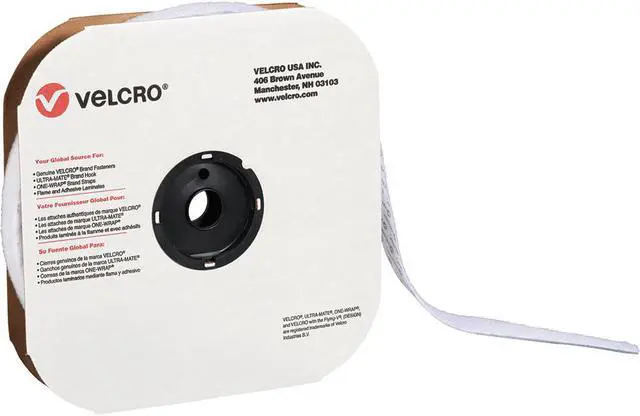 Main image of Hook-and-Loop fastener® Brand Tape - Individual Strips 1" x 75' Hook White