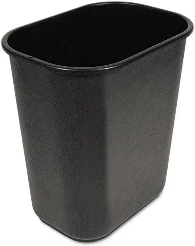 Main image of Boardwalk Soft-Sided Wastebasket, 14 Qt, Plastic, Black 14QTWBBLA