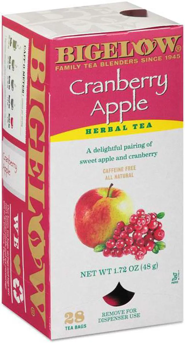 Alt view image 2 of 13 - Bigelow Cranberry Apple Herbal Tea, 28/Box 10400