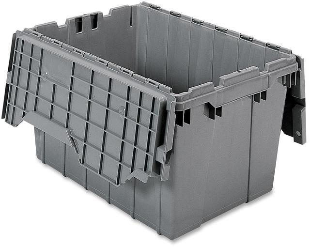 Akro-Mils Attached Lid Storage Container - Internal Dimensions: 12 Akro-Mils Attached Lid Storage Container - Internal Dimensions: 12