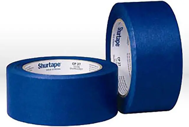 Alt view image 2 of 11 - SHURTAPE CP 27 Painter's Tape, 36 mm W x 55 m L, 5.3 mil Thick, Blue, Rubber