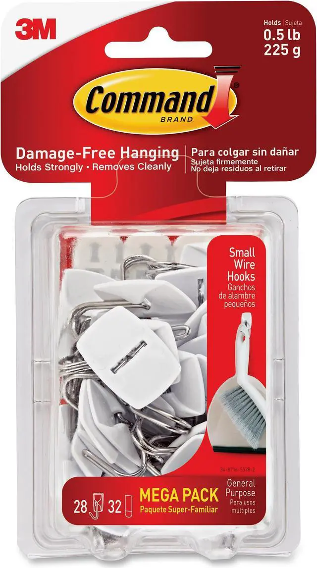 Alt view image 5 of 13 - Command Hook,Small,Wire,28/Pk,Wh 17067MPES