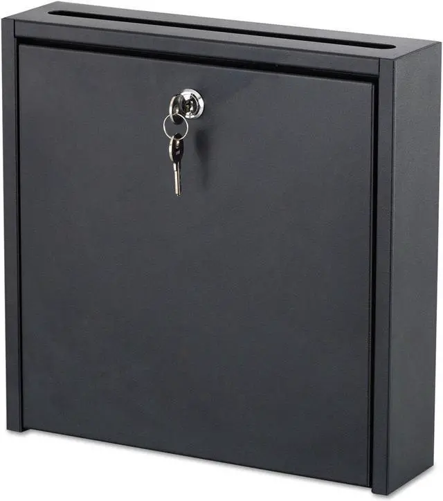 Alt view image 8 of 9 - SAFCO Products 4258BL 12 x 12 x 3 in. Wall-Mountable Interoffice Mailbox, Black