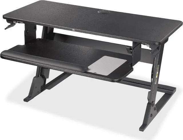 Alt view image 6 of 20 - 3M SD60B Standing Desk, Converts Desktop To Sit-Stand Workstation, 35.4" x 23.2" x 6.2"