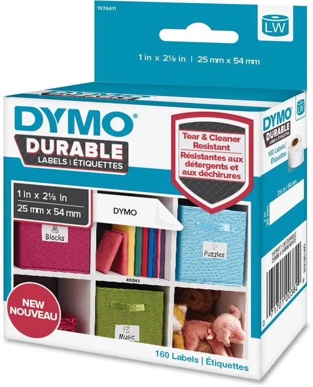 Alt view image 3 of 8 - Dymo 1976411 Lw Durable 1 Inch X 2-1/8 Inch (25 Mm X 54 Mm) White Poly, 160 Labels