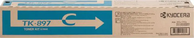 Alt view image 2 of 7 - Cyan Toner Cartridge for Kyocera TK-897C FS-C8520MFP, FS-C8525MFP, TASKalfa 205c, TASKalfa 255c, Genuine Kyocera Brand