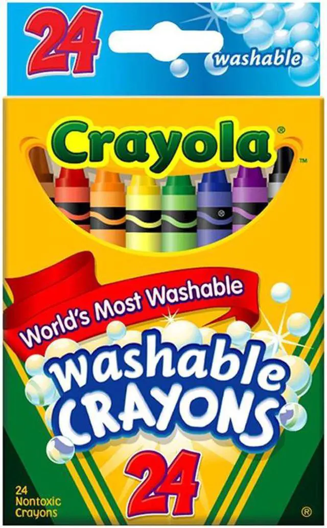 Alt view image 9 of 20 - Crayola Washable Crayons-24/Pkg