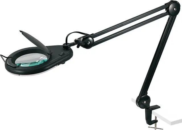 Main image of Lorell Magnifier Lamp 22-Watt Bulb 5-1/10"Wx5-1/10"Lx33"H Black 99957