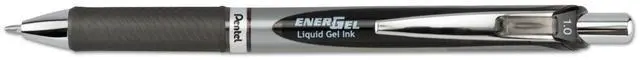 Main image of EnerGel RTX Retractable Gel Pen, Bold 1 mm, Black Ink, Black/Gray Barrel BL80A