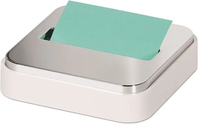 Alt view image 10 of 13 - Post-it® Steel Top Pop-Up Dispenser - 3" x 3" Note - 45 Sheet Note Capacity - White MMMSTL330WH