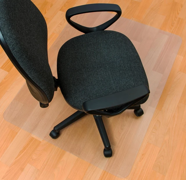Alt view image 2 of 9 - Cleartex® Enhanced Polymer Rectangular Chair Mat with Anti-Slip Backing for Hard Floors - 48" x 60" FRECO124860AEP