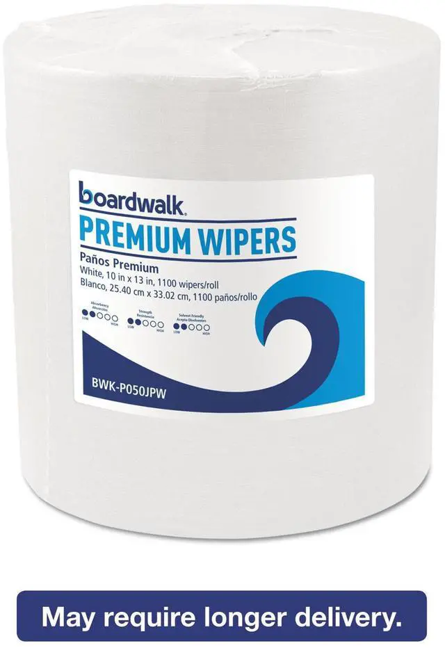 Alt view image 5 of 6 - Hydrospun Wipers, White, 10 x 13, 1100/Roll