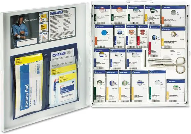 Alt view image 5 of 14 - First Aid Only FAO746000 First Aid Kit Cabinet, White - 50 Persons