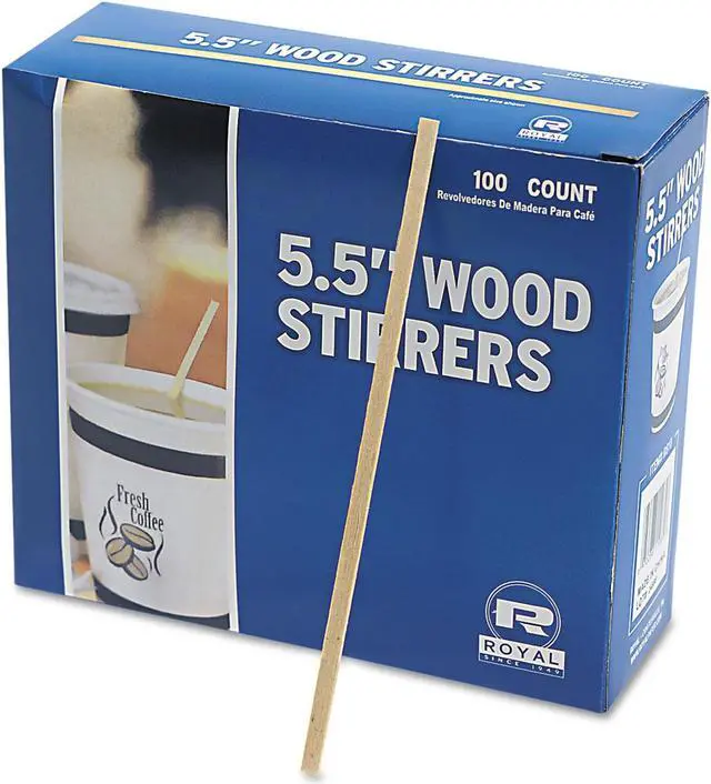 Alt view image 9 of 12 - Rpp R810BX 5.5 Long, Wood Stir Sticks