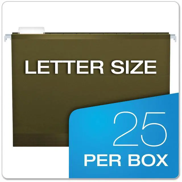 Alt view image 14 of 15 - Pendaflex Reinforced 1" Extra Capacity Hanging Folders Letter Standard Green 25/Box 4152X1
