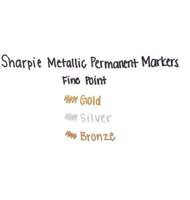 Alt view image 12 of 15 - Sharpie Metallic Permanent Markers Assorted 6/Pack 1829201