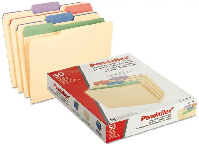 Alt view image 5 of 10 - Tops Pendaflex H110 End Tab Folders  Straight Cut  One Ply  9 1/2   Front  Letter  Manila  100/Box