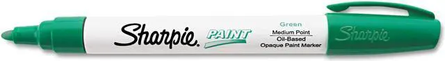 Alt view image 5 of 6 - Sharpie Permanent Paint Marker Medium Point Green 35552