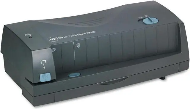 Alt view image 3 of 9 - GBC 24-Sheet 3230ST Electric 2-to-3-Hole Adjustable Punch/Stapler 9/32" Holes Gray 7704280