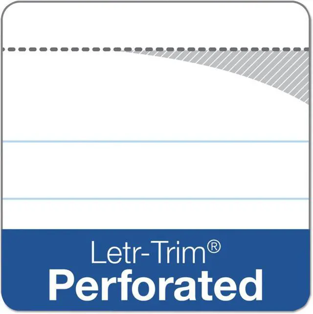 Alt view image 2 of 19 - TOPS Docket Ruled Perforated Pads 5 x 8 Narrow White 50 Sheets 6/Pack 63366