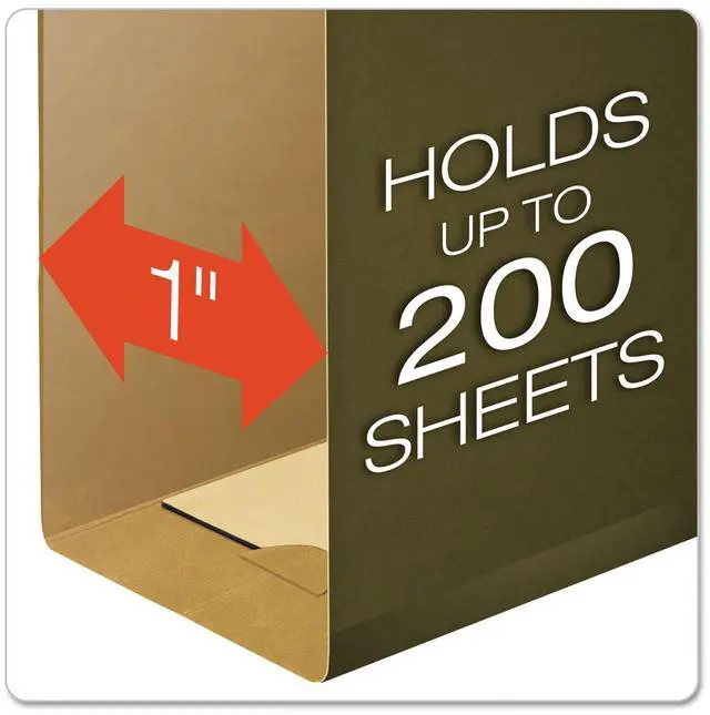 Alt view image 10 of 15 - Pendaflex Reinforced 1" Extra Capacity Hanging Folders Letter Standard Green 25/Box 4152X1