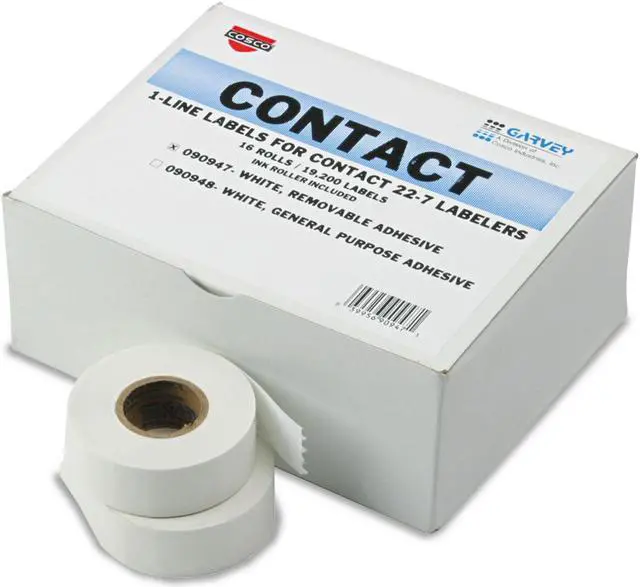 Alt view image 2 of 7 - Garvey One-Line Pricemarker Labels 7/16 x 13/16 White 1200/Roll 16 Rolls/Box