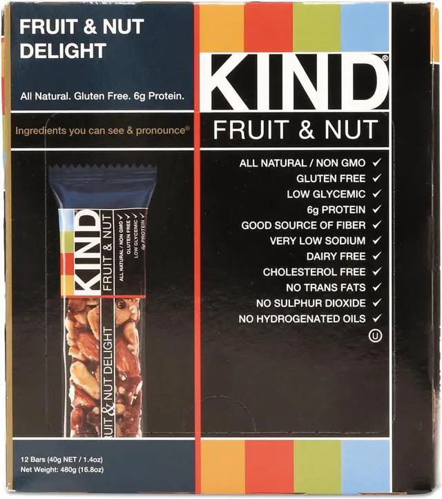 Alt view image 8 of 10 - Kind Fruit and Nut Bars, Fruit and Nut Delight, 1.4 Oz, 12/Box 17824