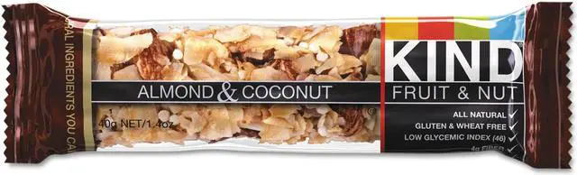 Alt view image 8 of 12 - Kind Fruit and Nut Bars, Almond and Coconut, 1.4 Oz, 12/Box 17828