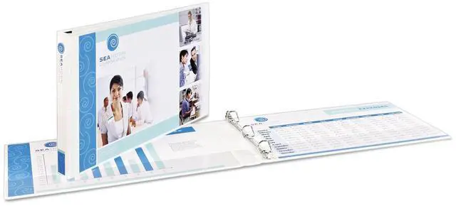 Alt view image 7 of 11 - Avery 11" x 17" Heavy-Duty View Binders Slant Rings 1 1/2" Cap White 72125