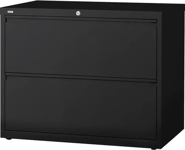 Alt view image 6 of 9 - Lorell Lateral File 2-Drawer 36"x18-5/8"x28" Black 60555