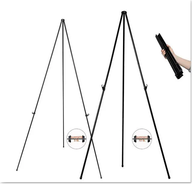 Alt view image 4 of 5 - MasterVision Instant Easel 61 1/2" Black Steel Lightweight FLX04201MV