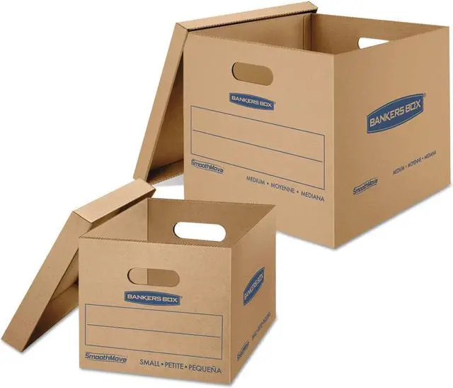 Alt view image 3 of 17 - Bankers Box SmoothMove Classic Moving Boxes 8-SM: 15l x 12w x 10h 4-MED: 18l x