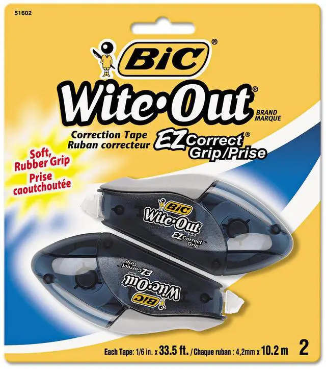 Alt view image 10 of 20 - BIC WOECGP21 Wite-Out EZ Correct Grip Correction Tape