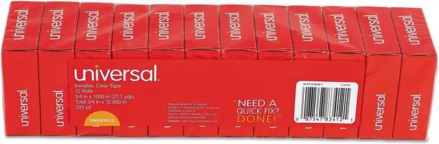 Alt view image 15 of 15 - Universal 83412 Invisible Tape  3/4 x1000  1 Core  12 Pack