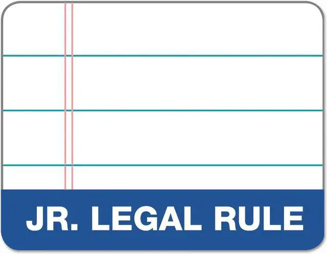 Alt view image 3 of 19 - TOPS Docket Ruled Perforated Pads 5 x 8 Narrow White 50 Sheets 6/Pack 63366