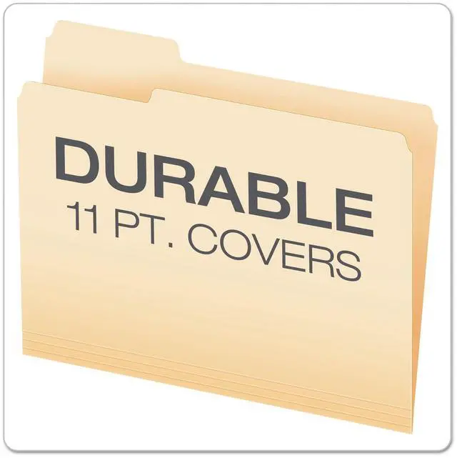 Alt view image 14 of 14 - Pendaflex Essentials File Folders 1/3 Cut First Position Top Tab Letter Manila 100/Box 752131