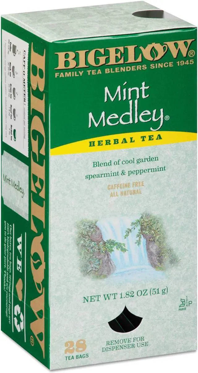 Alt view image 2 of 7 - Bigelow Mint Medley Herbal Tea 28/Box 10393