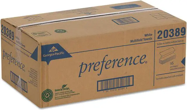 Alt view image 3 of 15 - Georgia Pacific 20389 Paper Towel, Multi-Fold Hand Towel, 9 1/4 x 9 1/2, White, 250/Pack, 16/Carton