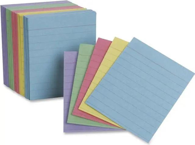 Alt view image 3 of 5 - Oxford 10010 Ruled Mini Index Cards, 3 x 2 1/2, Assorted, 200/Pack, 1 Pack